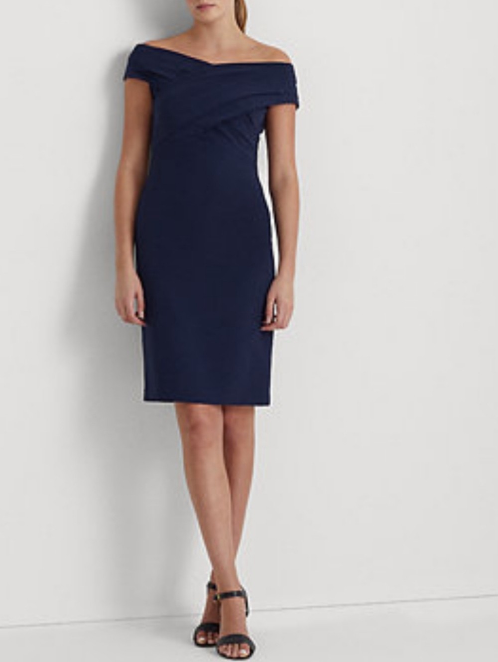 NWT RALPH LAUREN | $175 Crepe Off-the-Shoulder Cocktail Dress - Picture 5 of 9